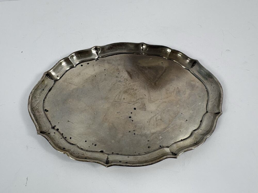 Fisher Silversmiths Sterling Silver 7402 Oval Serving Tray Chippendale 184.1g